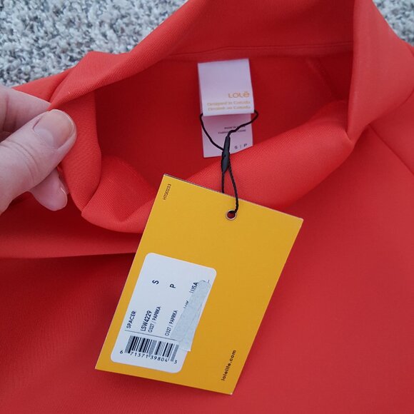 NWT LOLE Spacer Funnel Neck Turtleneck Pullover Top Sweatshirt Pockets Cropped - Picture 12 of 15
